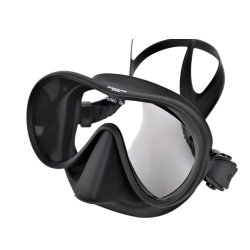 SoprasTek Corona Dykkermaske � Frameless Komfort i Sort &amp; Hvid.
