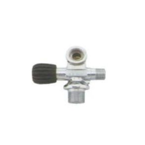 Venstre  Ventil med udtag til manifold.