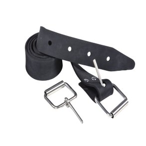 Blyblte i sort gummi med rustfri stl spnde.