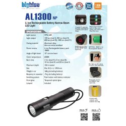 Bigblue AL1300NP dykkerlygte ( 10 grader lyskegle).