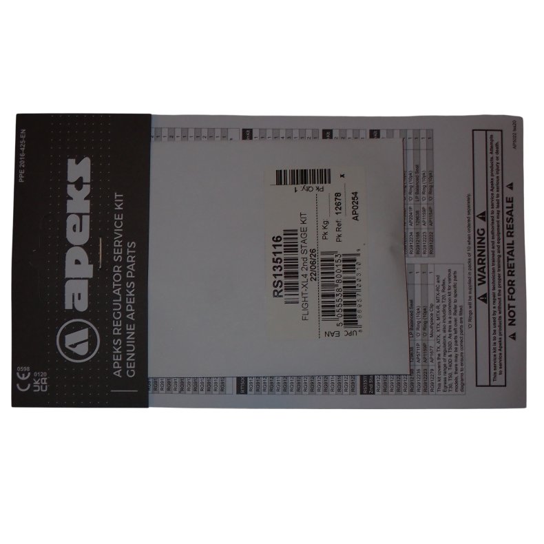 Apeks Flight 2nd Stage Service Kit (RS135116 / AP0254)