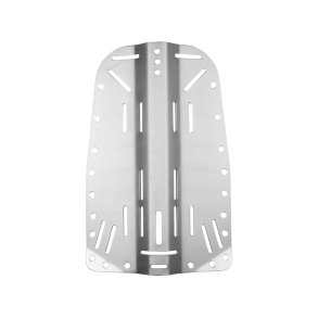 Bagplade i rustfrit stl.