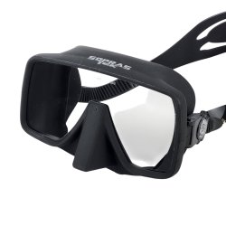 Dykkermaske Frameless sort silicone