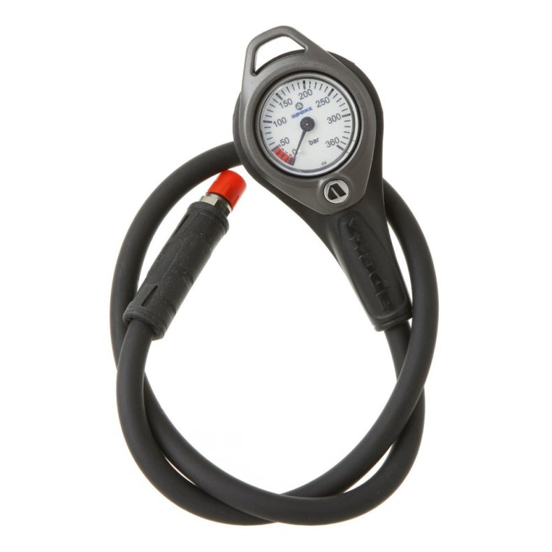 Apeks manometer med slange 360bar.