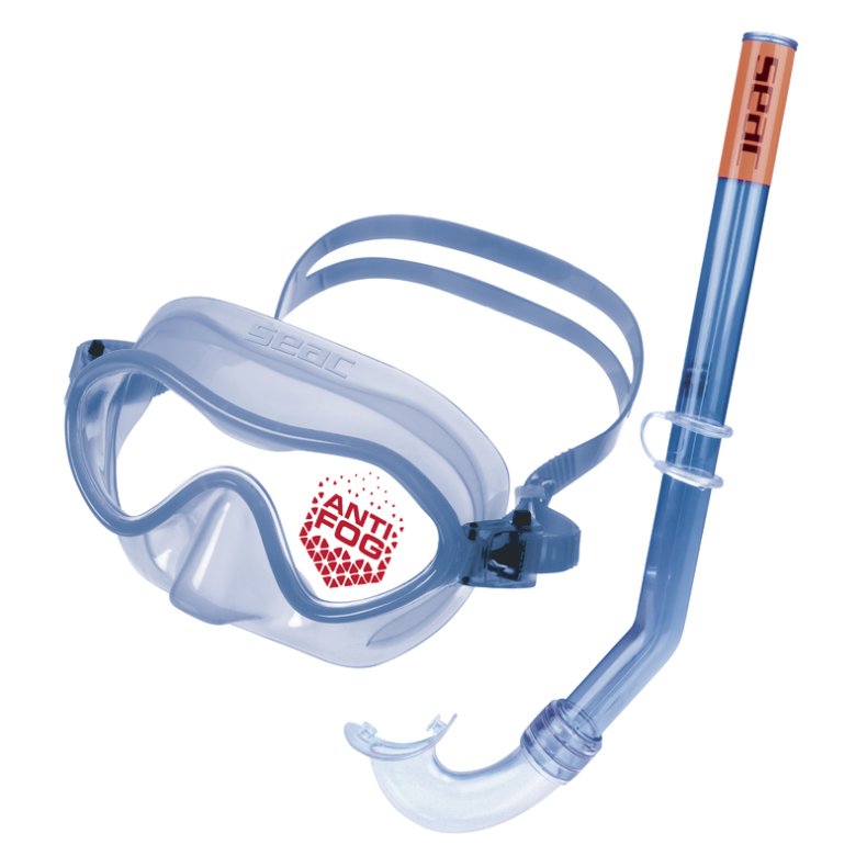 SEAC Junior Fit snorkels�t i bl� og pink til b�rn i alderen 3-8 �r.