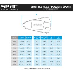 SEAC Shuttle Power Fins � 100% Silikone Korte Tr�ningsfinner.