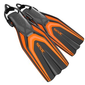 SEAC Style Sling Strap dykkefinner i en i�jnefaldende klar orange