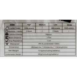 Sopras dykker lygte SY 100