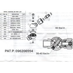 Swivel Adaptor 360 grader til regulator.